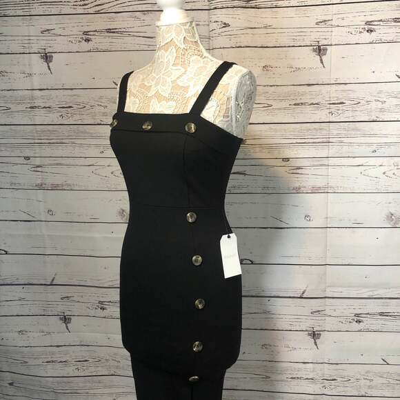 NWT STELLA LUCE Straight Pencil Silhouette Black Sexy Dress size medium - Picture 5 of 11